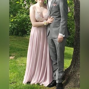 Blush Pink Tulle Prom Dress